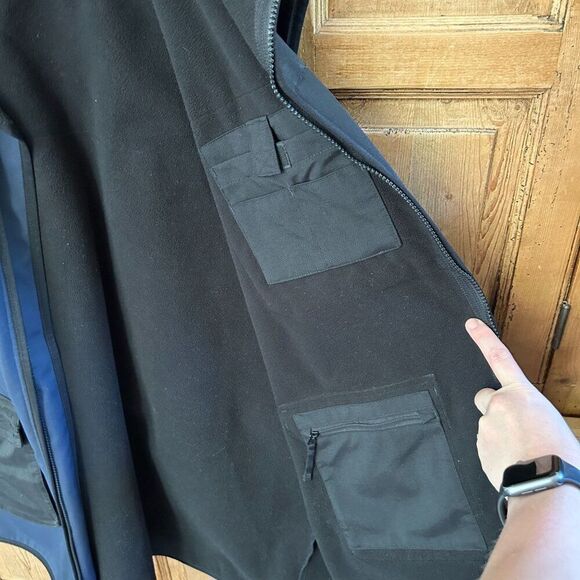 Men's Duluth Trading Company XXL Tall Blue Black Vest Pockets‎ Zipper Utility - Picture 6 of 12